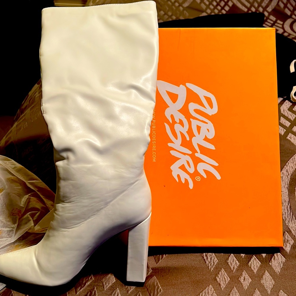 Public Desire white boots